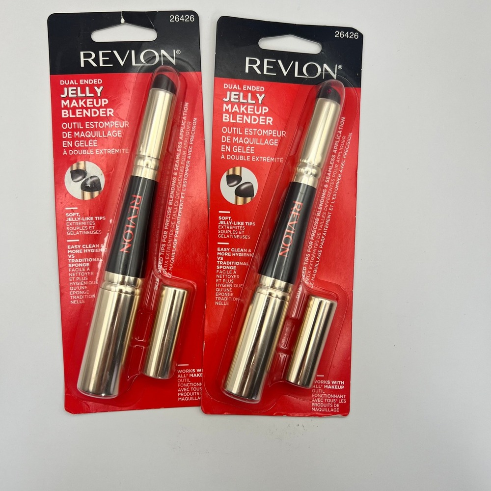 Lot of 2 Revlon Dual Ended Jelly Makeup Blender 26426 Non-Absorbent Beauty Tool